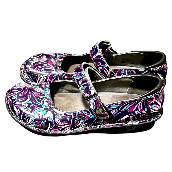 Alegria Women’s Size 40 Floral Multi Splash Mary Jane Comfort Shoes - Picture 5 of 11